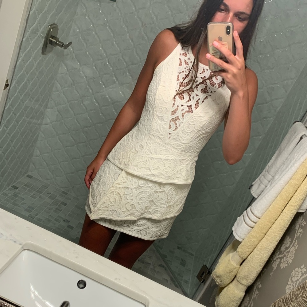BCBG mini white dress